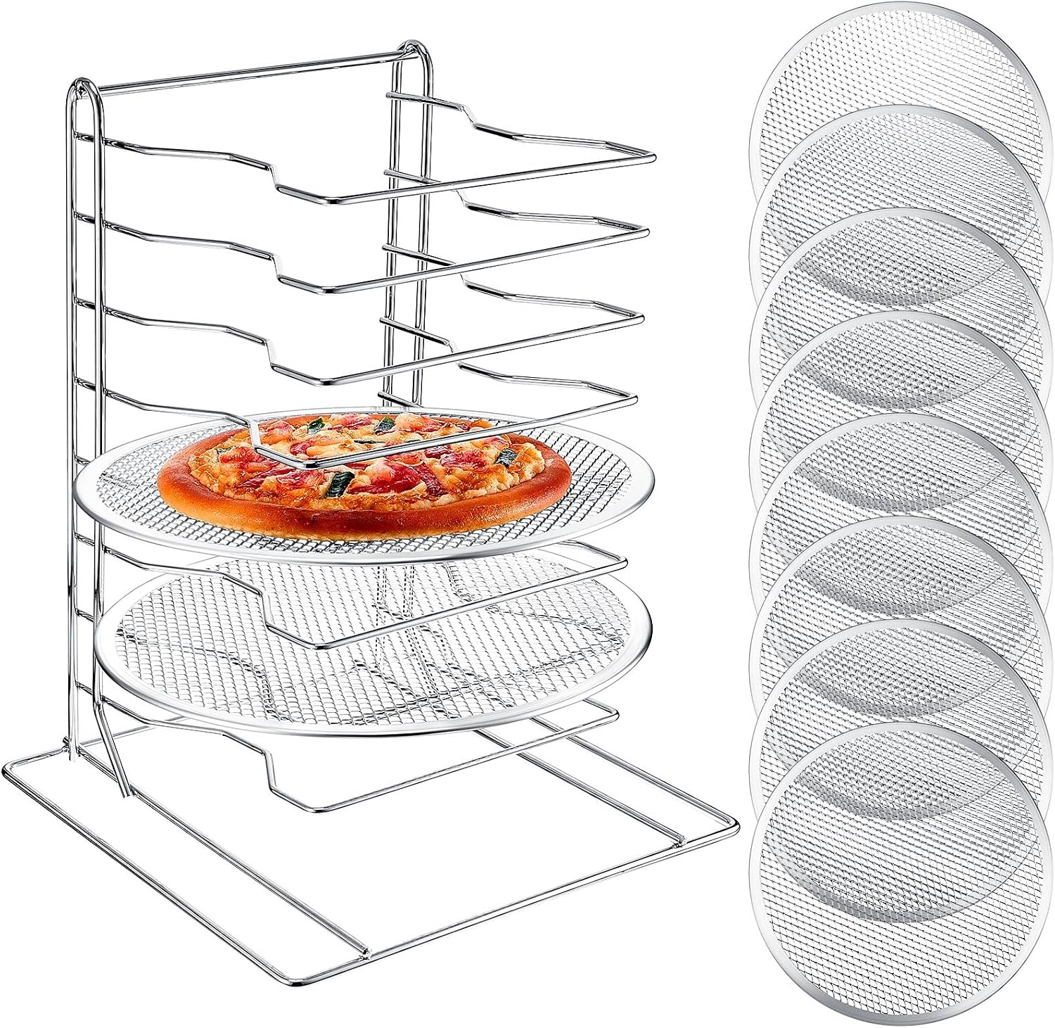 Pizza Rack 8 Tiered Stand With - Commercial Kitchen For Baking ulasan dan harga