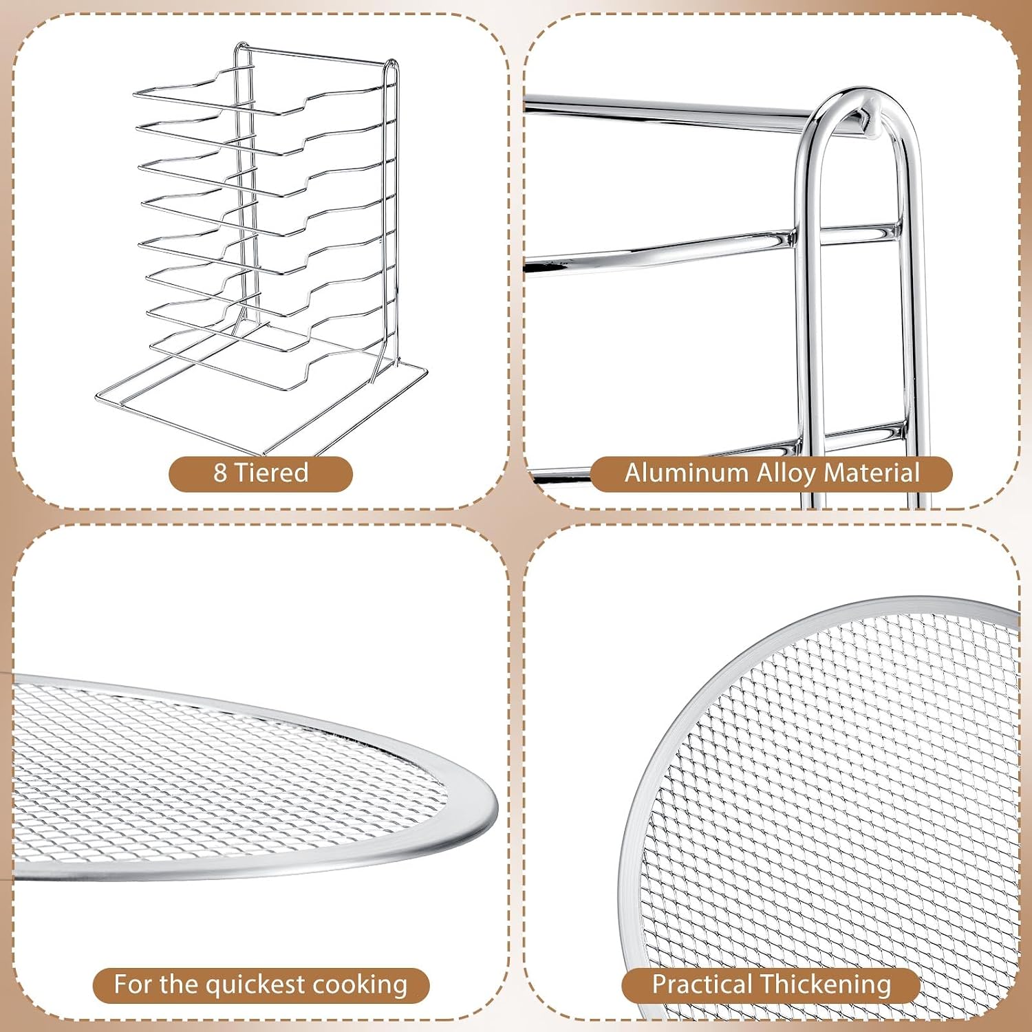 Pizza Rack 8 Tiered Stand With - Commercial Kitchen For Baking ulasan dan harga