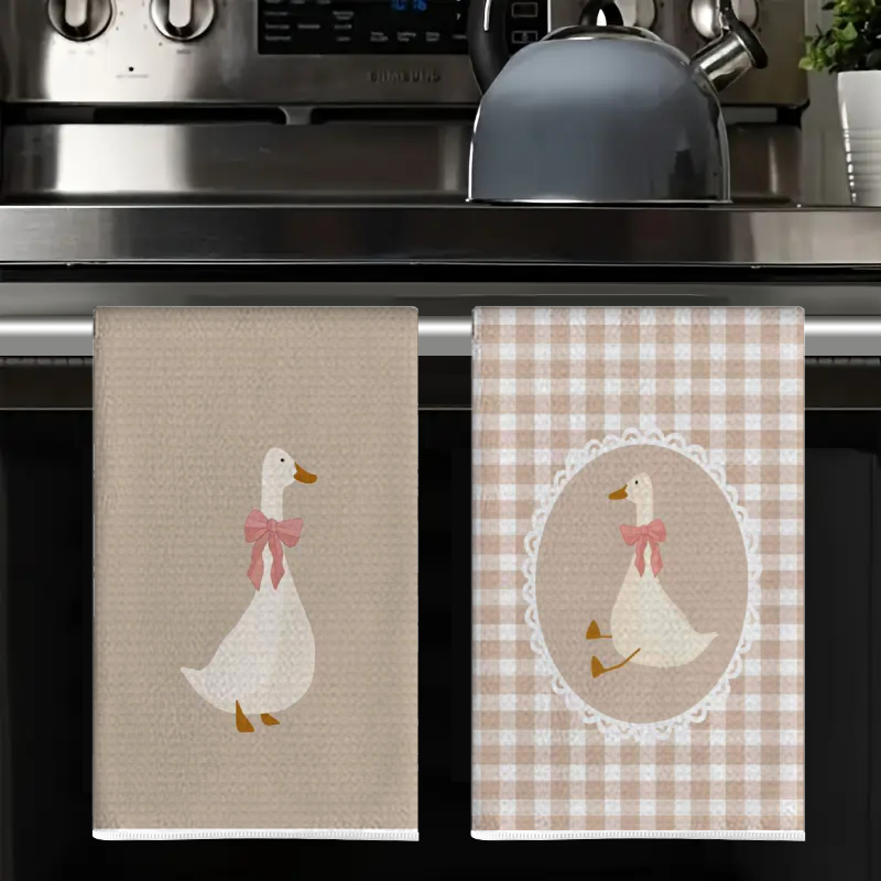 2Pcs, Cute Duck Kitchen Towels - Kitchen Baking Cloth ulasan dan harga