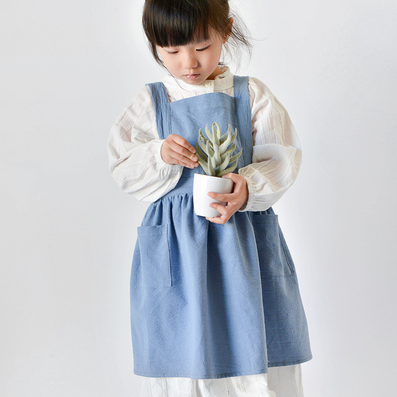 Kids Cotton Apron Dress Parent - Baking Kitchen Kids ulasan dan harga