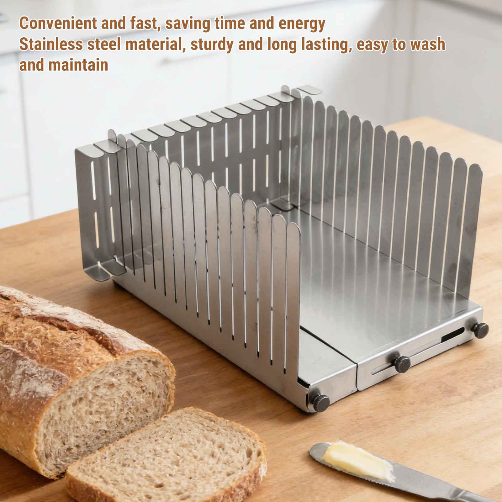 Bread Slicing Guide Stainless  - Commercial Kitchen For Baking ulasan dan harga