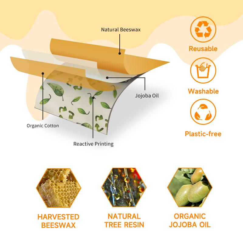 3 Pieces of Beeswax Preservati - Kitchen Baking Cloth ulasan dan harga