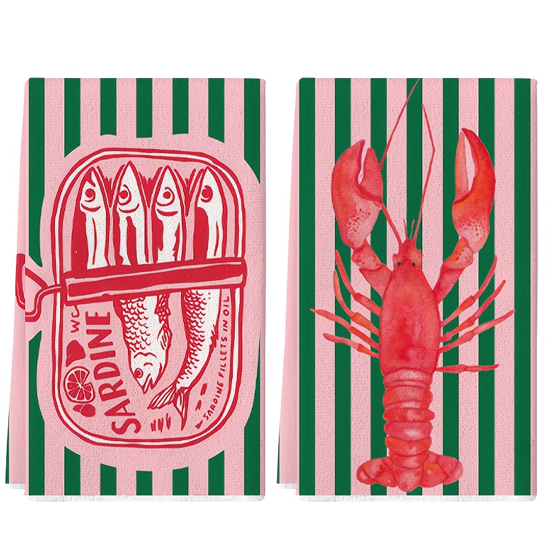 2Pcs, American Retro Striped S - Kitchen Baking Cloth ulasan dan harga