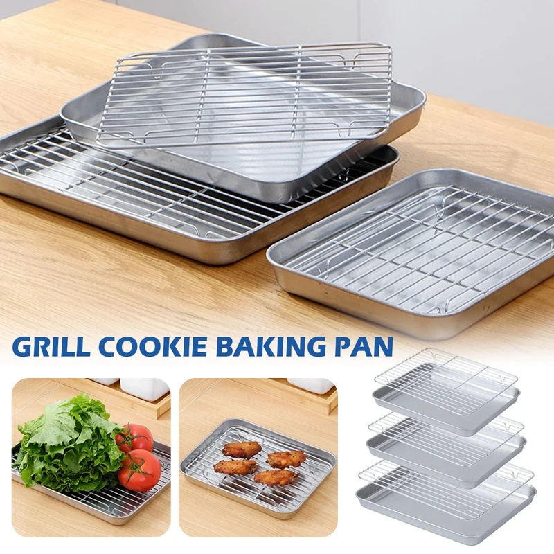 Stainless Steel Baking Tray Wi - Kitchen Baking Rack ulasan dan harga