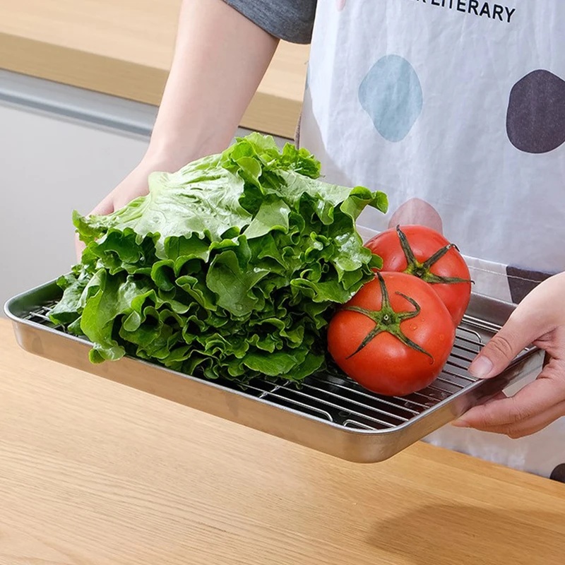 Stainless Steel Baking Tray Wi - Kitchen Baking Rack ulasan dan harga