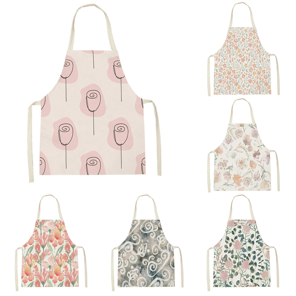 Pink tulip kitchen apron Clean - Baking Kitchen Kids ulasan dan harga