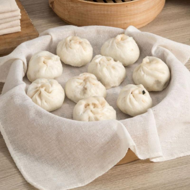 3Pcs Round Pure Cotton Steamer - Kitchen Baking Cloth ulasan dan harga