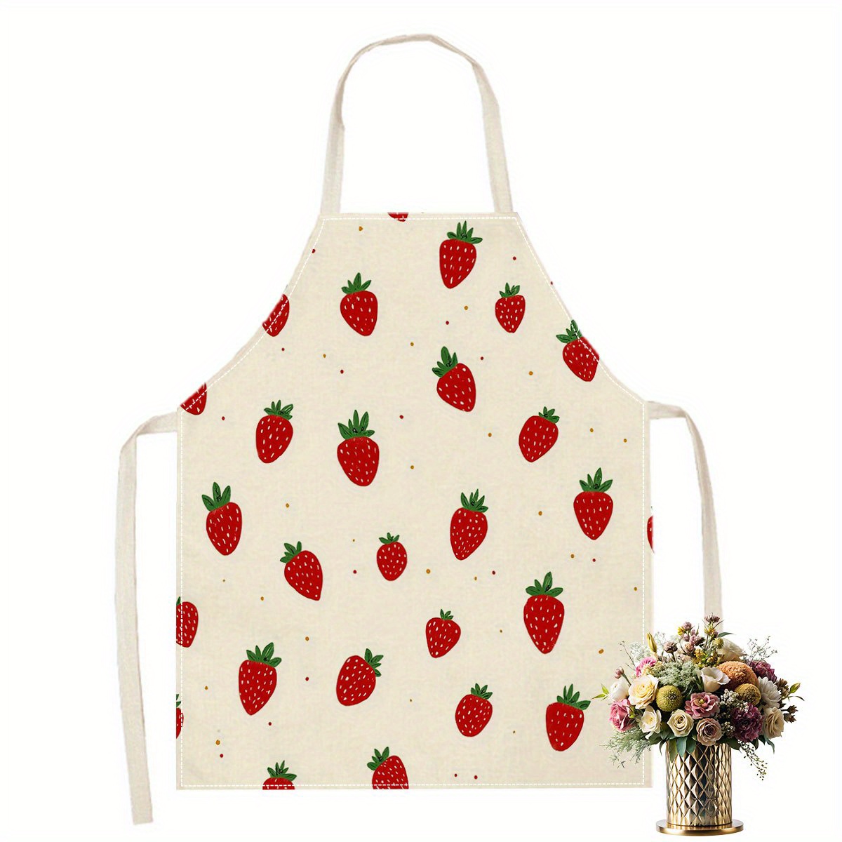 1pc Strawberry Apron Fruit Pat - Baking Kitchen Kids ulasan dan harga