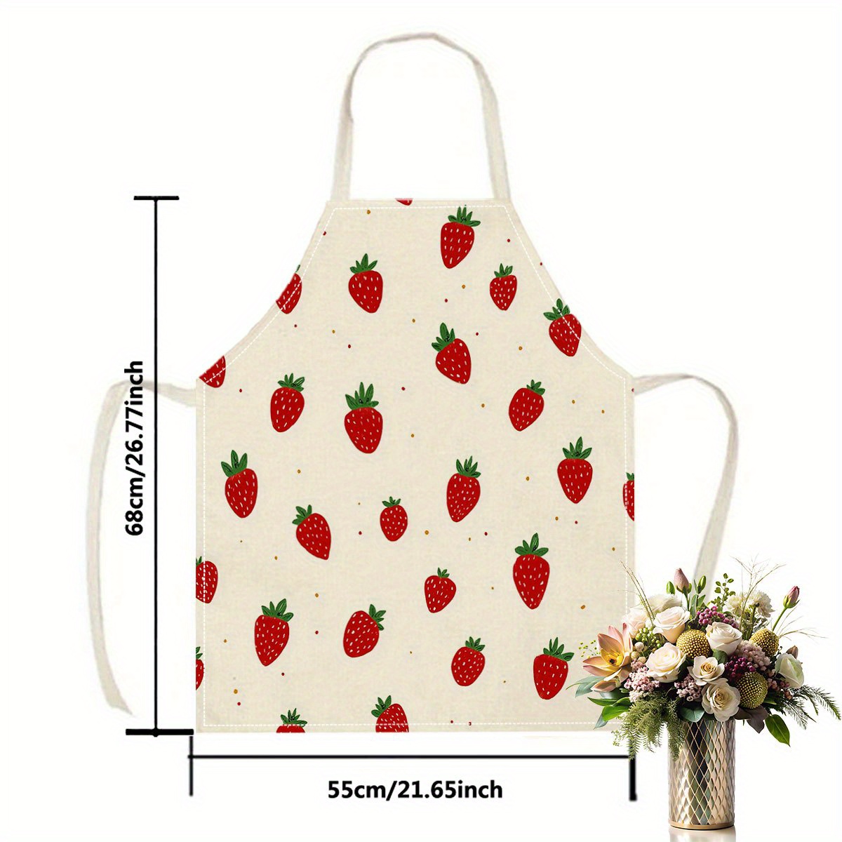 1pc Strawberry Apron Fruit Pat - Baking Kitchen Kids ulasan dan harga