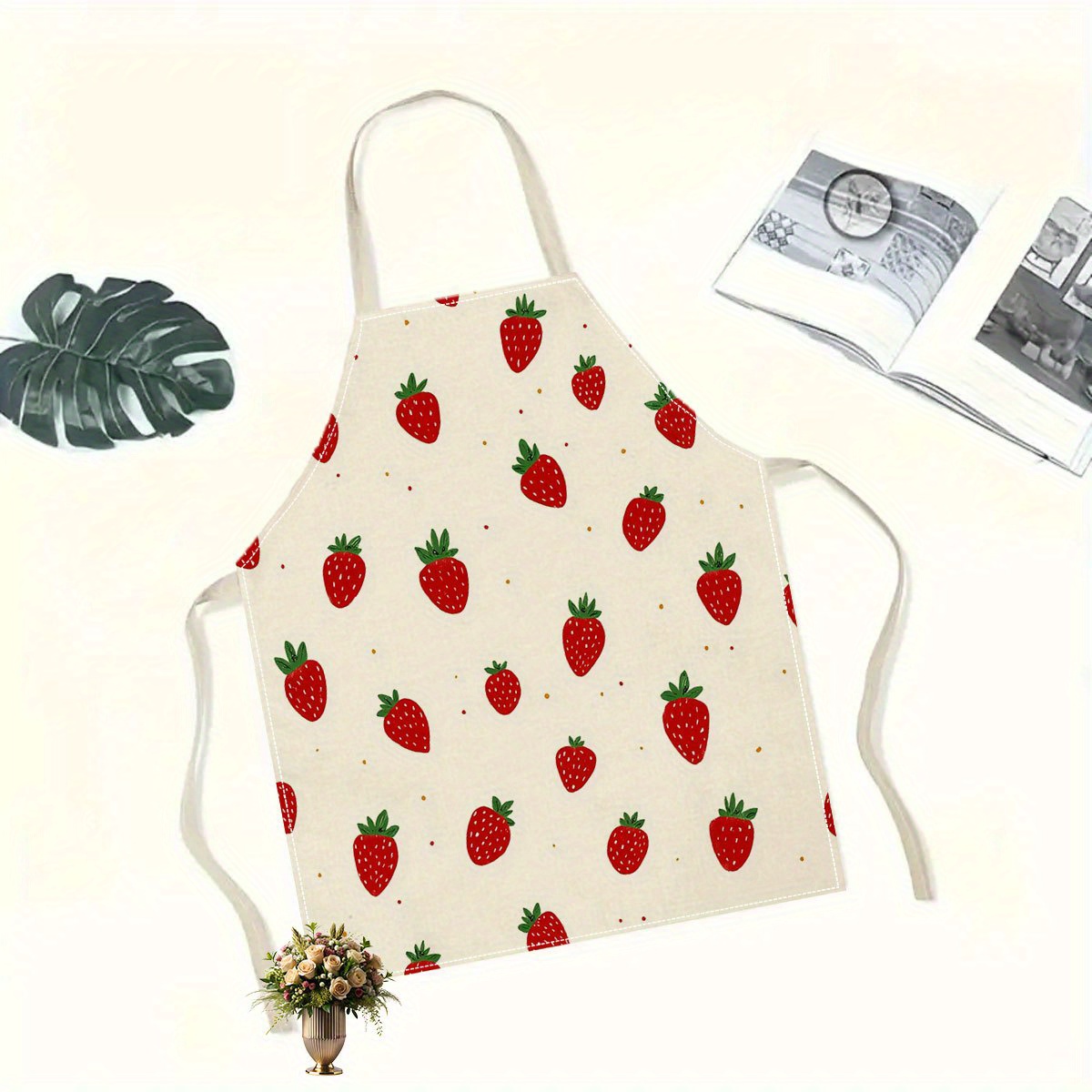 1pc Strawberry Apron Fruit Pat - Baking Kitchen Kids ulasan dan harga