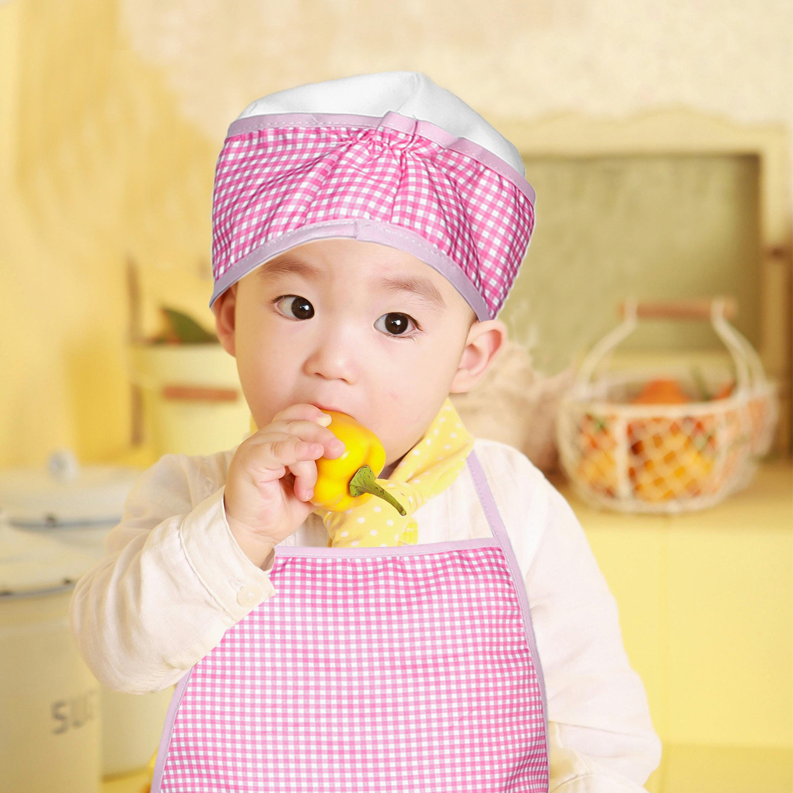 1Set Kids Cooking Apron Set Ch - Baking Kitchen Kids ulasan dan harga