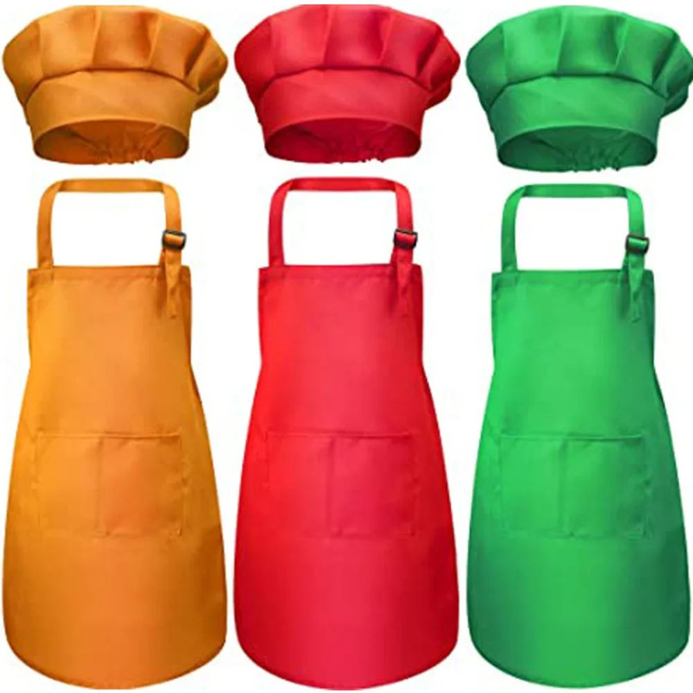 Children Chef Apron Front Pock - Baking Kitchen Kids ulasan dan harga