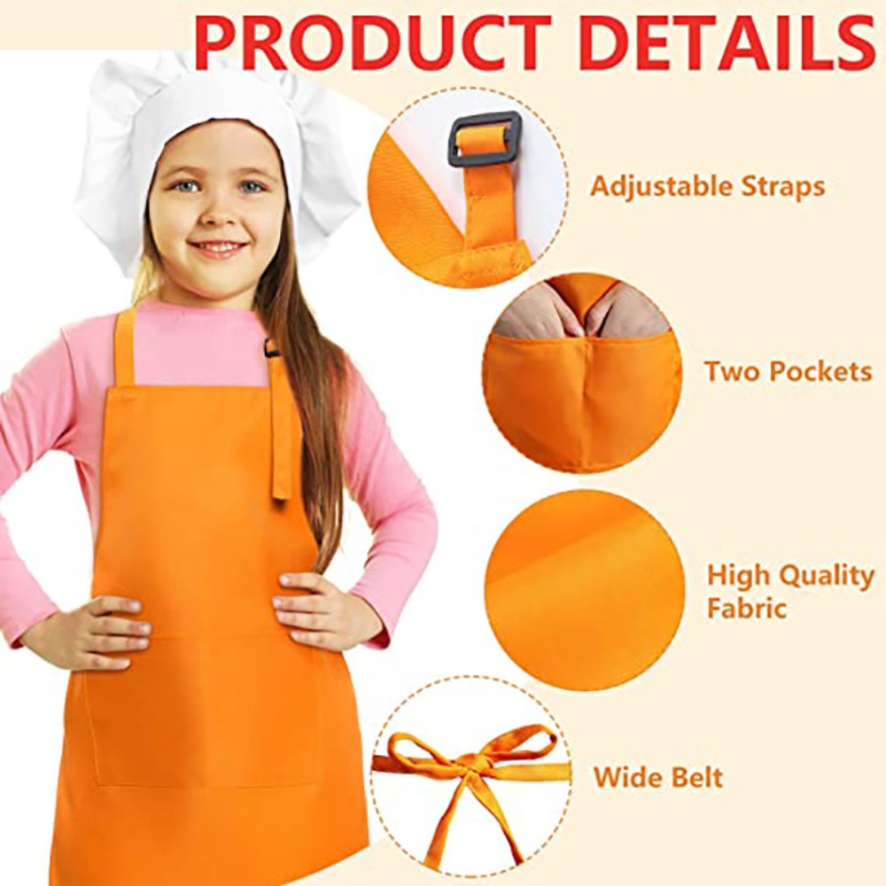 Children Chef Apron Front Pock - Baking Kitchen Kids ulasan dan harga
