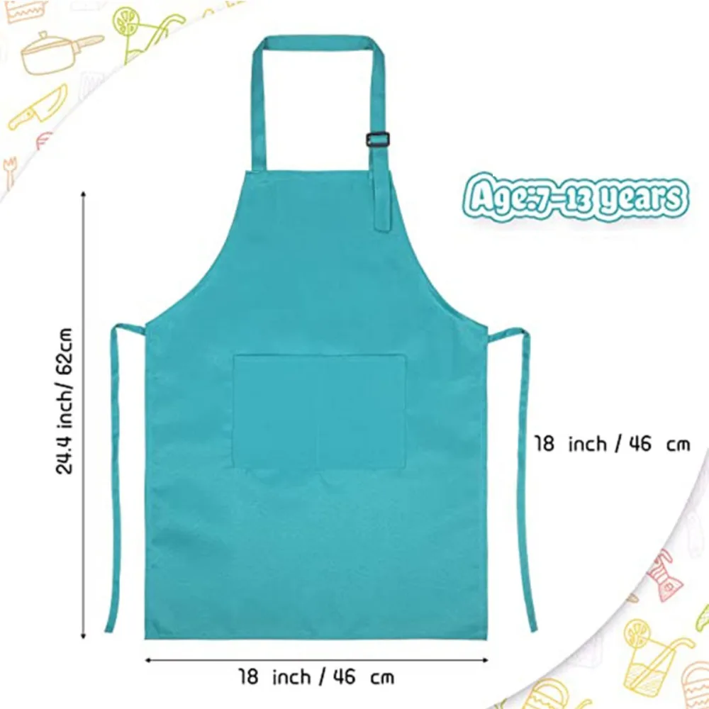 Children Chef Apron Front Pock - Baking Kitchen Kids ulasan dan harga