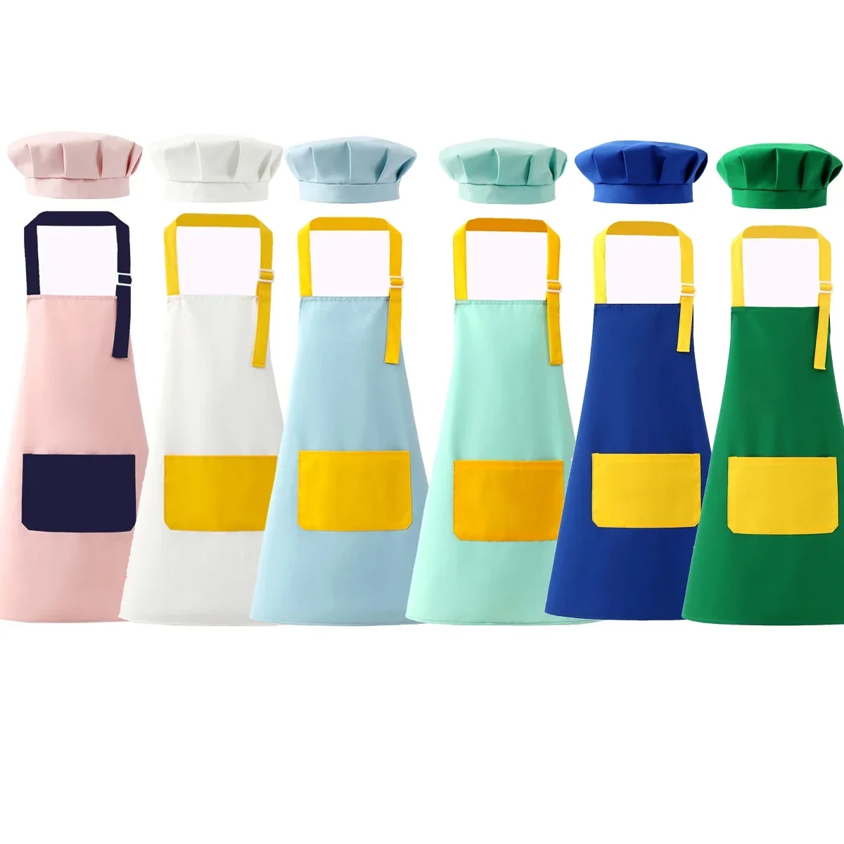 Kids Apron and Chef Hat Set Ad - Baking Kitchen Kids ulasan dan harga