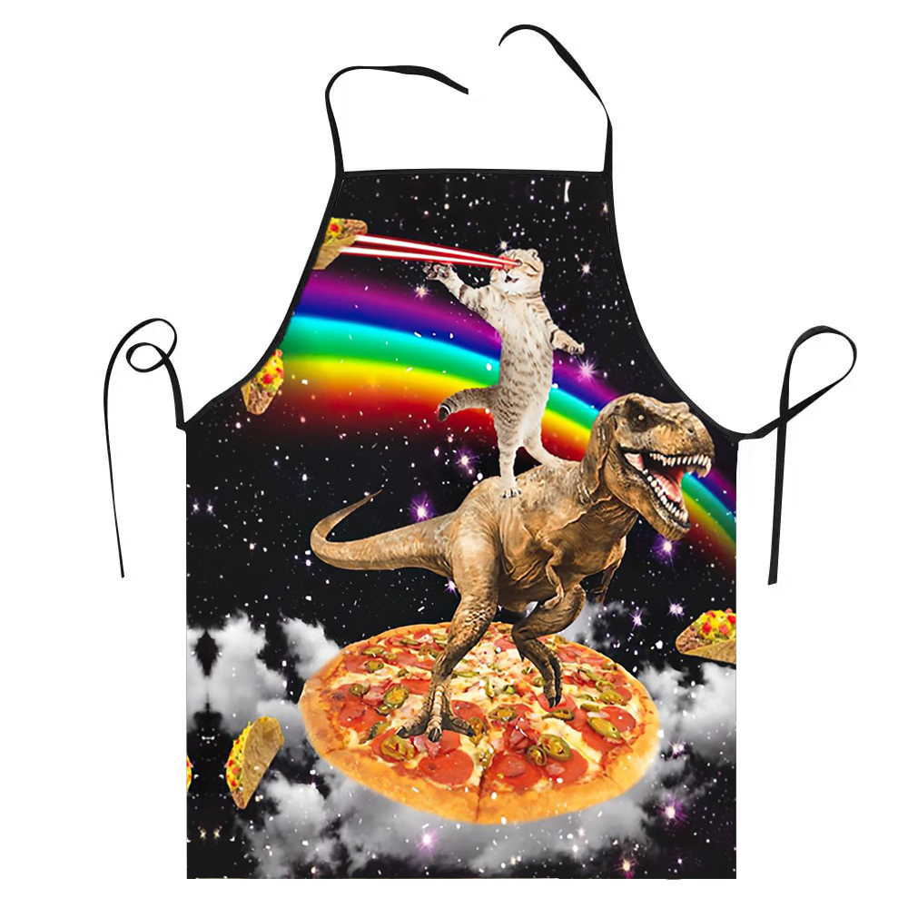 68X95cm Unisex Space Pizza Cat - Kitchen Baking Cloth ulasan dan harga