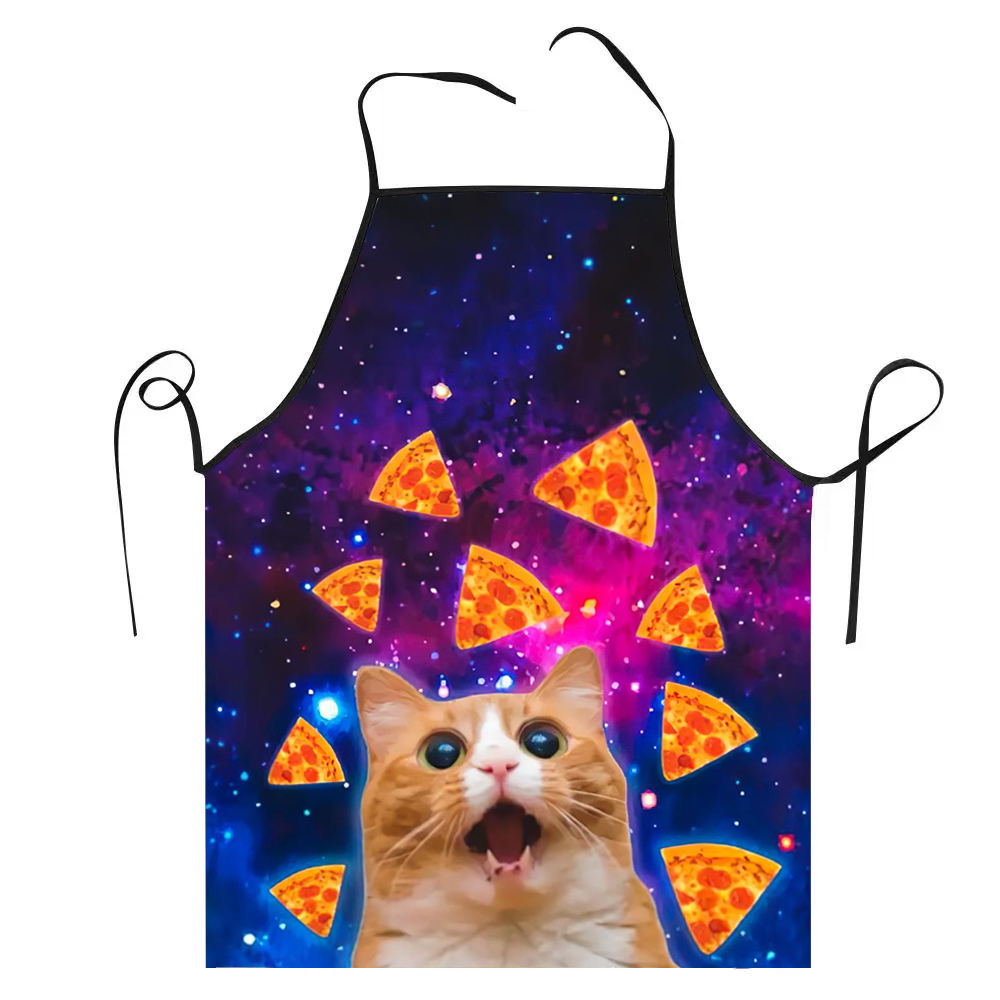 68X95cm Unisex Space Pizza Cat - Kitchen Baking Cloth ulasan dan harga