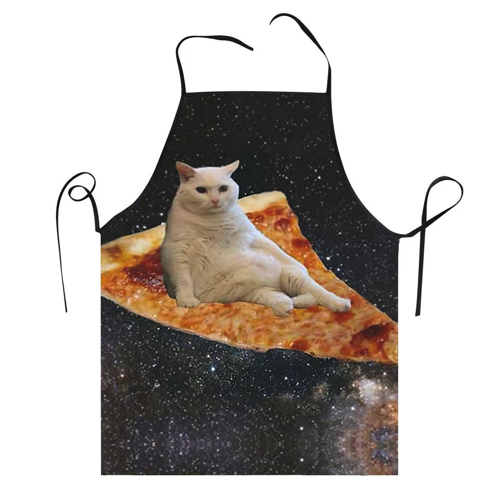 68X95cm Unisex Space Pizza Cat - Kitchen Baking Cloth ulasan dan harga