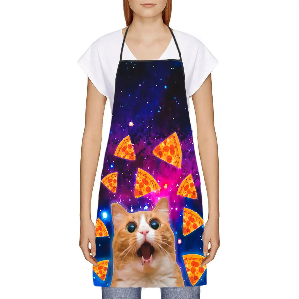 68X95cm Unisex Space Pizza Cat - Kitchen Baking Cloth ulasan dan harga